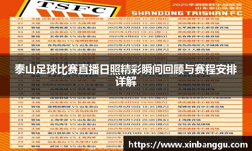 泰山足球比赛直播日照精彩瞬间回顾与赛程安排详解